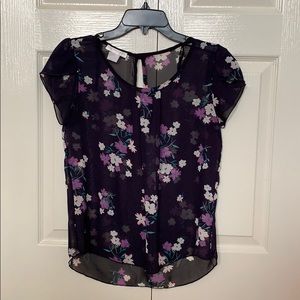 Agaci Sheer Floral Blouse